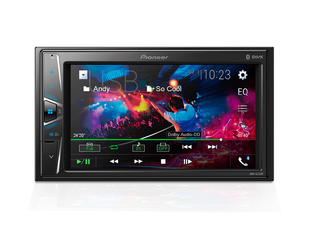 Pioneer | DMH-G225BT 6.2&quot; Touchscreen Double Din AV Media Receiver