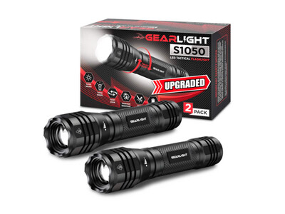 Gearlight | S1050 2-Pack Zoomable Led Flashlight