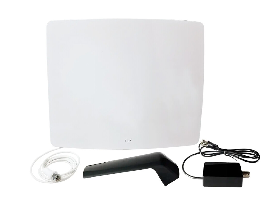 Monoprice Active Curved HDTV Antenna, 60 Mile Range PID 15954