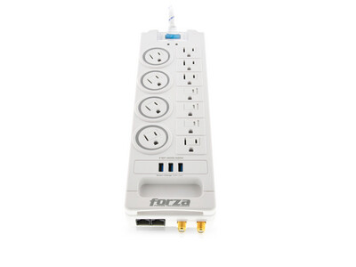 Forza | FSP-1011USBW Surge Protector 1750W, 11 Outlets, USB, Coax, RJ45