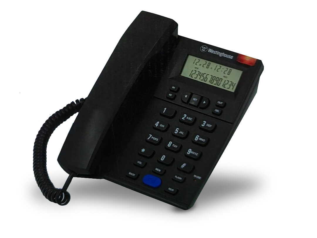 Westinghouse | Wired Speakerphone with Caller ID WTWPC700BK