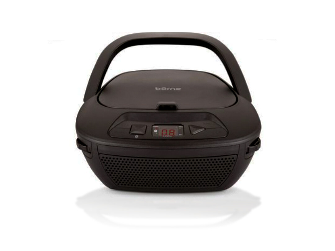 Borne PRCD680B Portable Bluetooth CD Boombox with AM/FM Radio