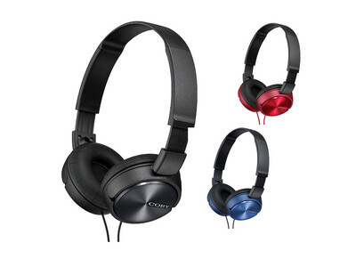 Coby | CVH-825 Stereo Headphones with Mic Black, Blue or RED