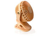 Clip-On Mini Fan Rechargeable, Black, Peach Pink, White