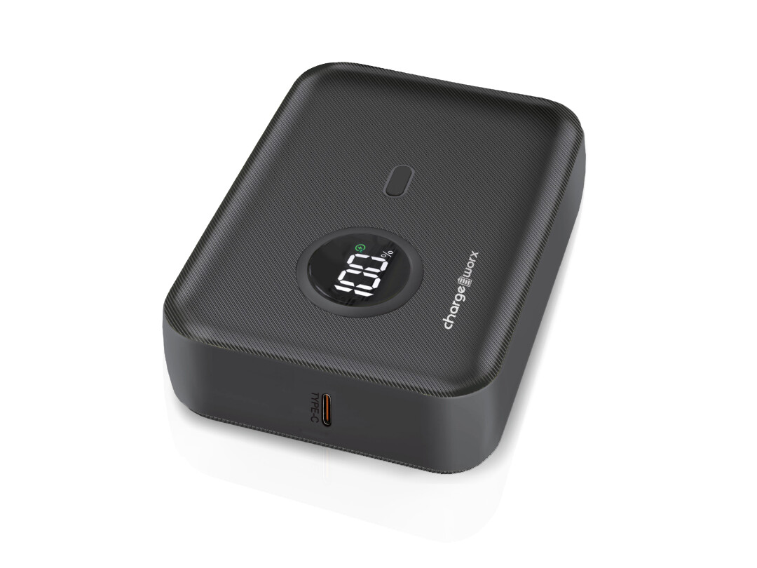 Chargeworx | CX6852BK Ultra Compact 10000mAh USB-C Power Bank with Power Delivery and Quick Charge