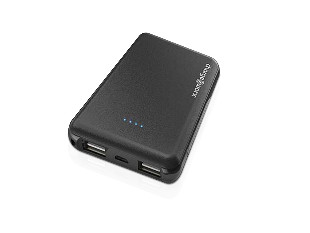 Chargeworx | CX6826BK 5000mAh Dual USB Power Bank