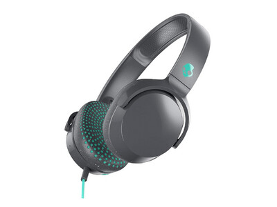 Skullcandy | S5PXY Riff On-Ear Wired Headphones, Grey, Blue or Black, Colour: Grey