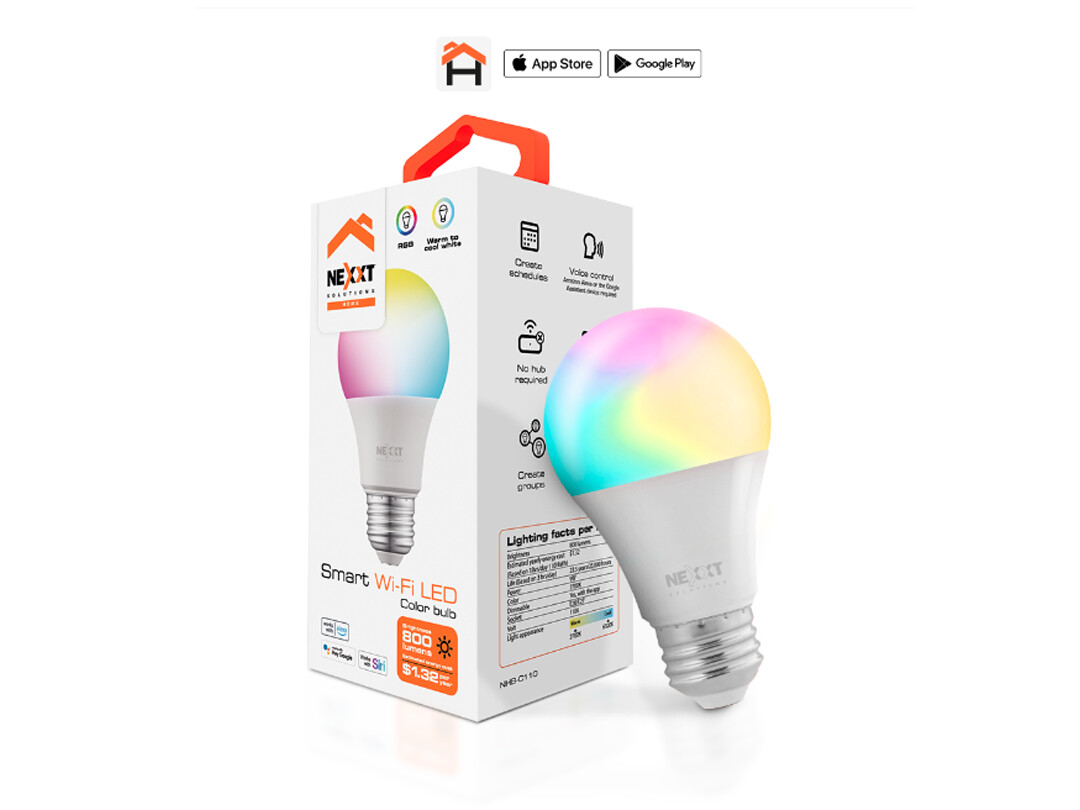 Nexxt | NHB-C110 LED Smart Wi-Fi Colour Bulb