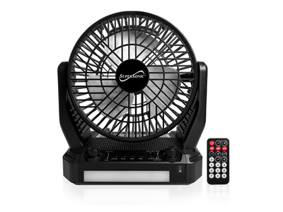 Supersonic | SC-1076ERF Solar Powered Rechargeable Bluetooth Radio, Fan and LED Light