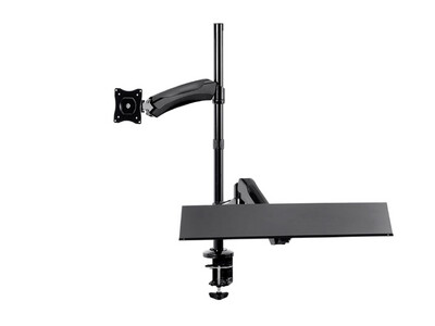 Monoprice | Sit-Stand Articulating Monitor and Keyboard Workstation P/N: 15718