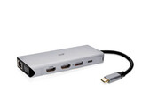 Monoprice | 12-in-1 USB-C to Dual HDMI, VGA, USB 3.0, RJ45 Gigabit Ethernet Docking Station P/N: 44466