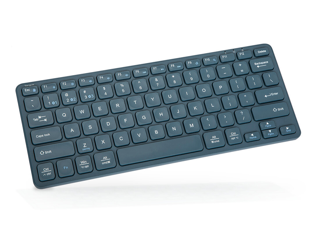 Targus | Compact Multi-Device Bluetooth Antimicrobial Keyboard, Blue