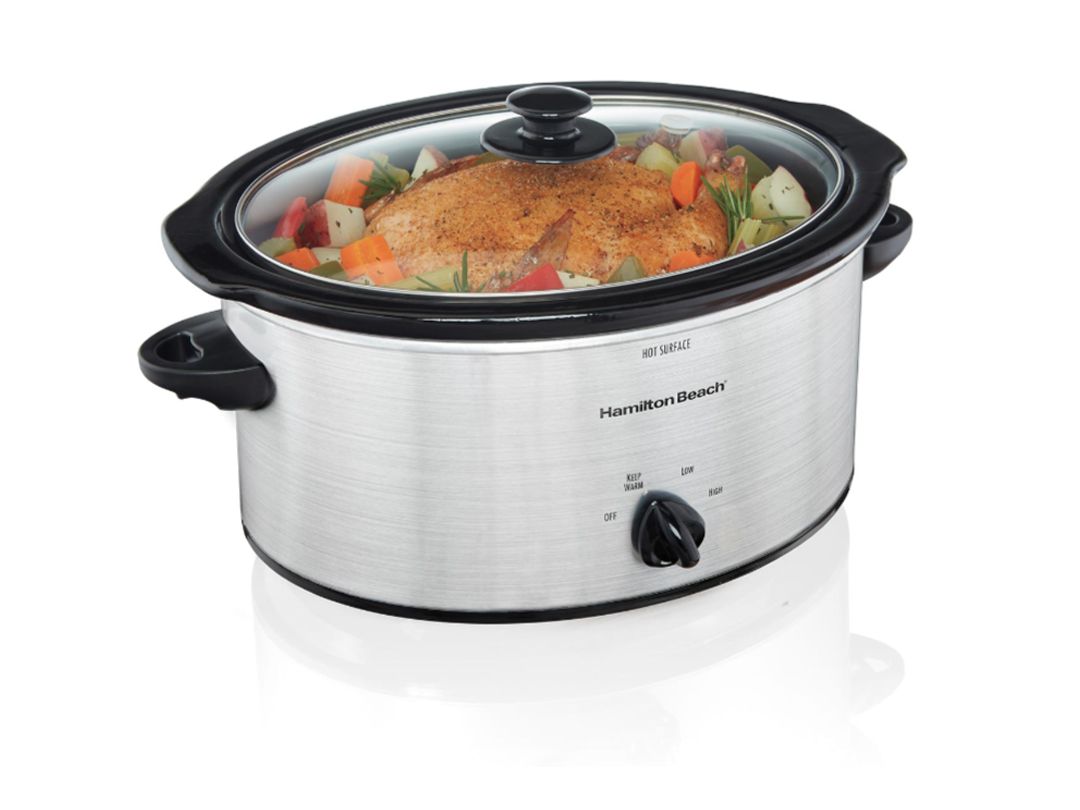 Hamilton Beach | 5 Quart Slow Cooker, Silver 33155