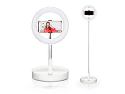 Sunpak | VGC-LED128-10RW Compact Folding Vlogging Kit LED Ring Light with Bluetooth Remote
