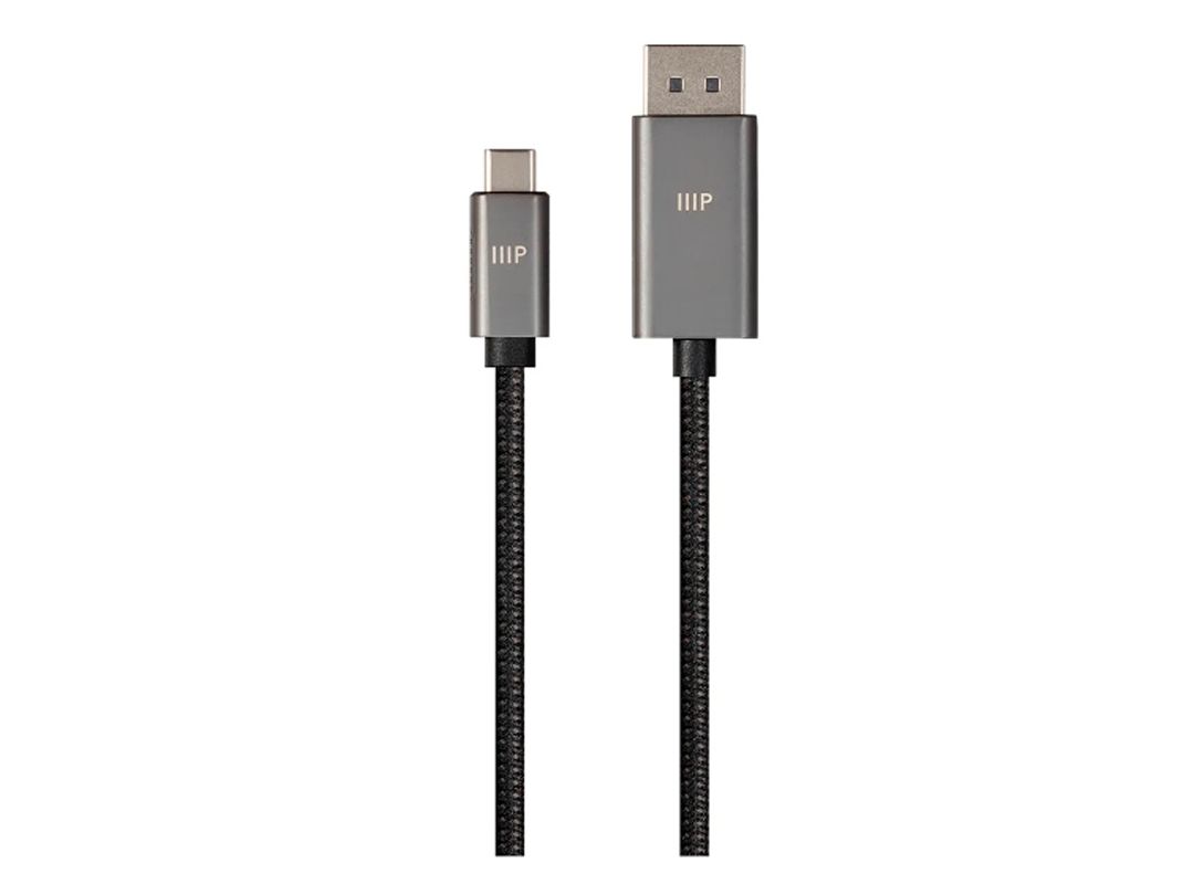 Monoprice | Bidirectional USB Type-C to 4k Display Port Cable, 6ft P/N: 39240