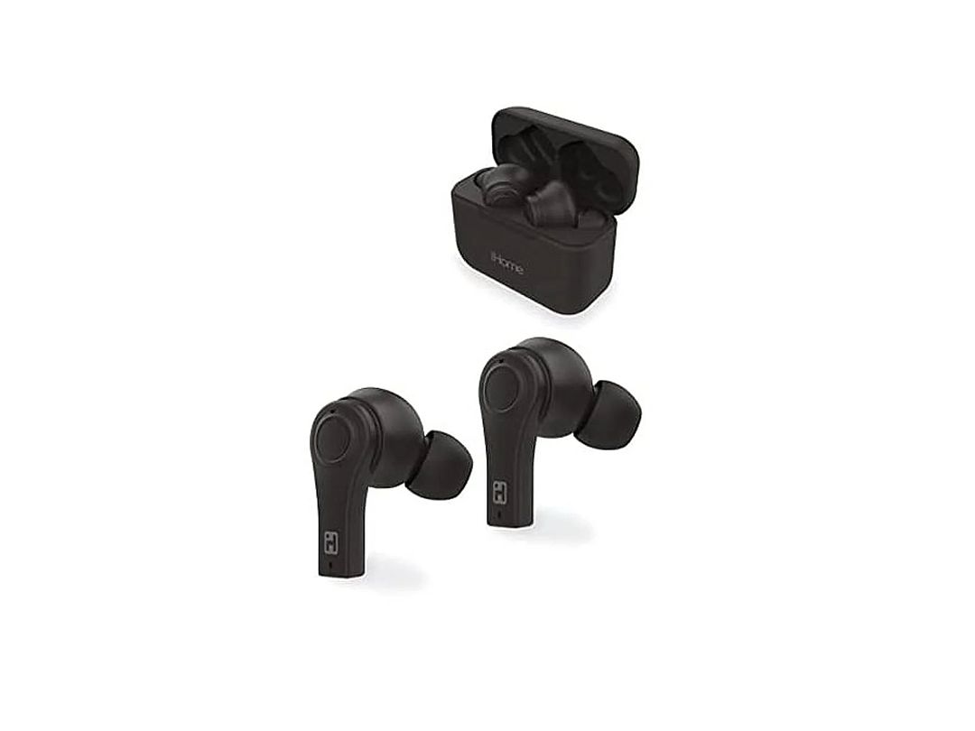 iHome | XT-12 True Wireless Earbuds, Black, Navy Blue or Tan, Colour: Black