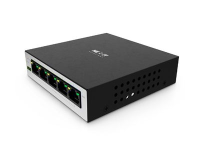 Nexxt | Vertex501 5-Port Power Over Ethernet (POE) Gigabit Switch, 65W Max