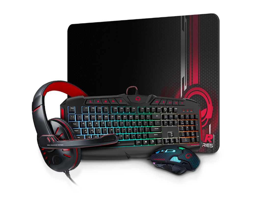 Hypergear 15459 4in1 Gaming Kit Keyboard+Mouse+Headphone+Mouse Pad