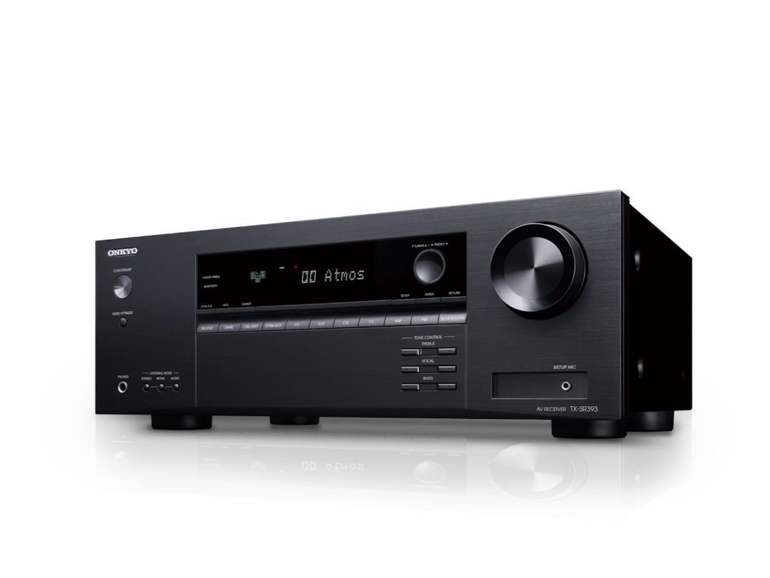 Onkyo | TX-SR393 5.2ch AV Receiver with 3D Surround Sound, Dolby Atmos and DTS Virtual X Audio
