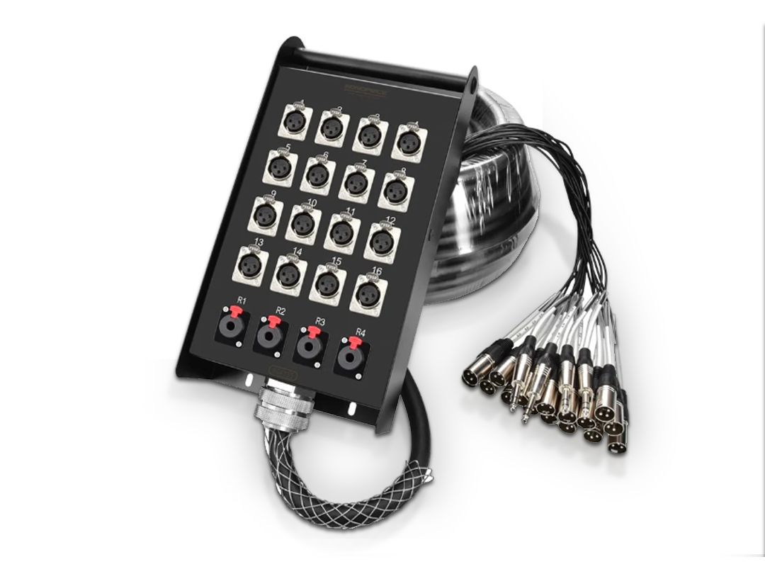 Monoprice | 20-Channel Snake and 16x4 TRS Stage Box, 100ft PID: 604135