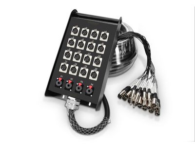 Monoprice | 20-Channel Snake and 16x4 TRS Stage Box, 100ft PID: 604135