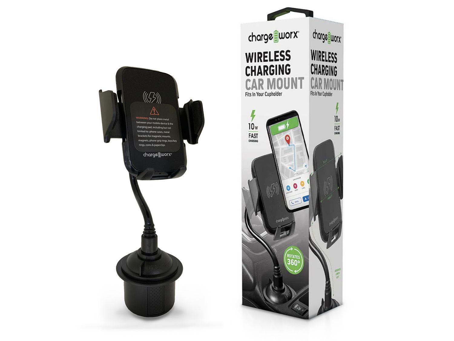 Chargeworx | CX9713BK Cupholder Magnetic Phone Mount