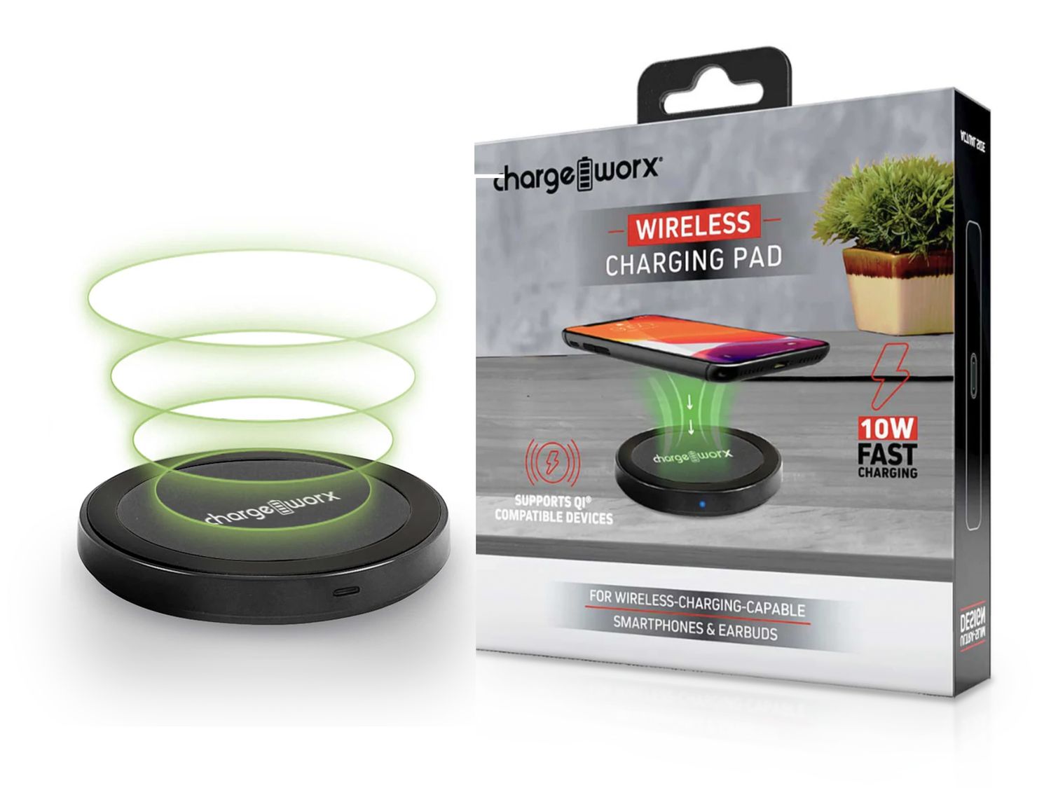Chargeworx | CX5190BK 10W Wireless Charging Pad