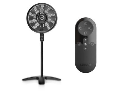 Lasko | Windstorm 18&quot; Standing Fan with Remote (Black) S18654