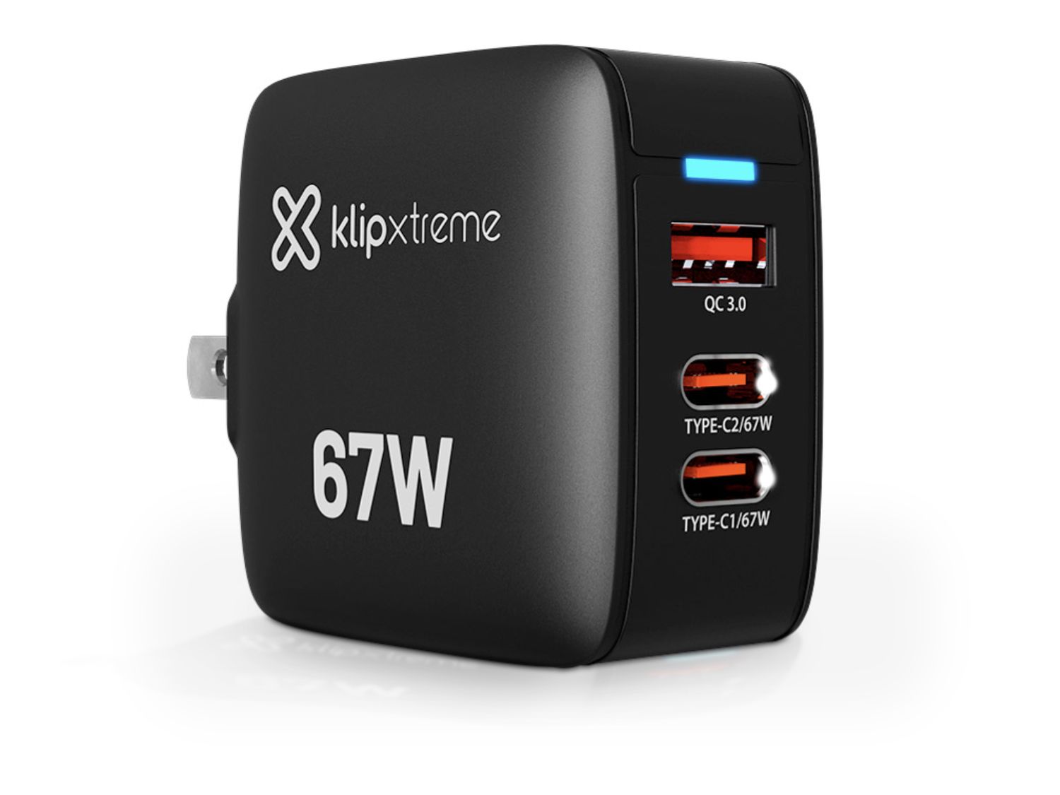 Klipxtreme | PowerWall 67 3-Port GaN Wall Charger 67W KMC-500