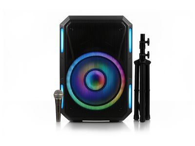 Sound Blast | SB15-Junior Star 15&quot; Powered Speaker with Corded Microphone and Tripod Stand Combo