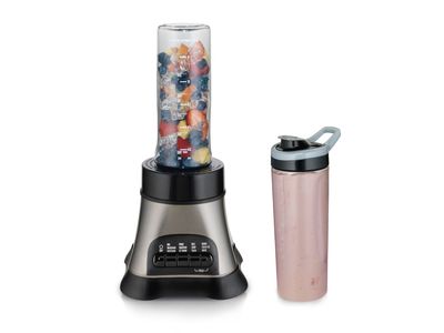 Hamilton Beach | Wave Crusher Blender with 40oz Glass Jar and Blend-In Travel Jar 58161