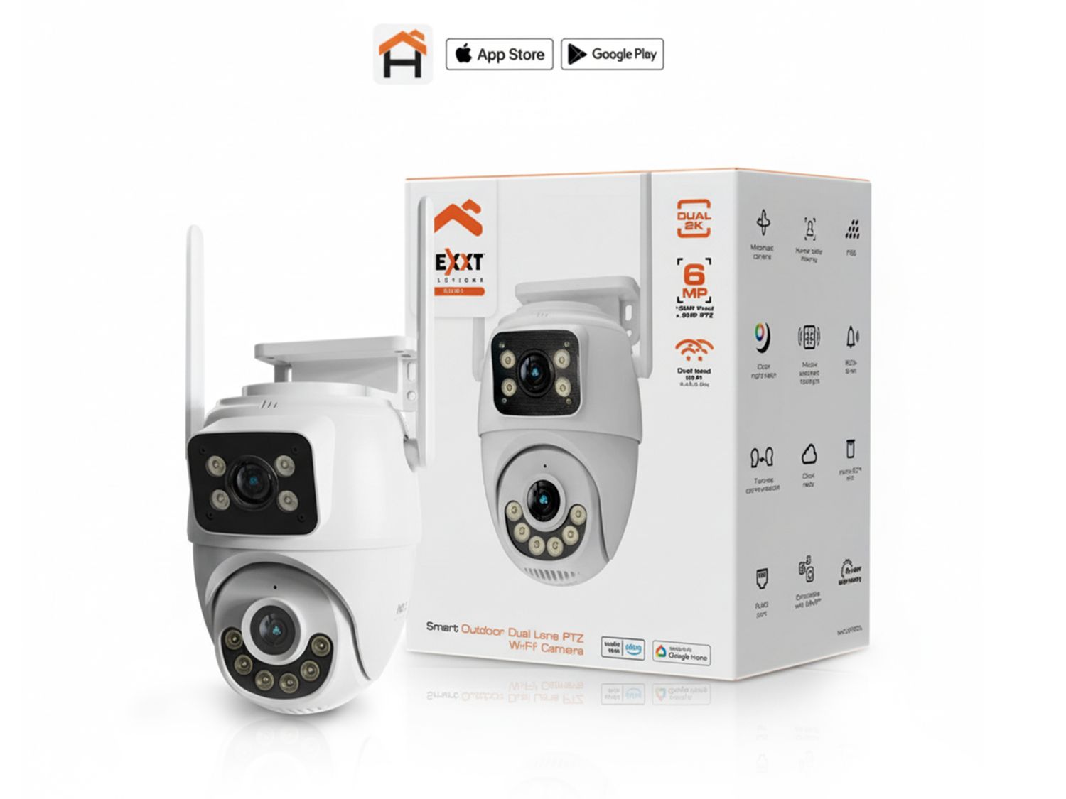 NEXXT | Smart Dual Lens Wi-Fi PTZ Outdoor 2K Camera NHC-OP30DL