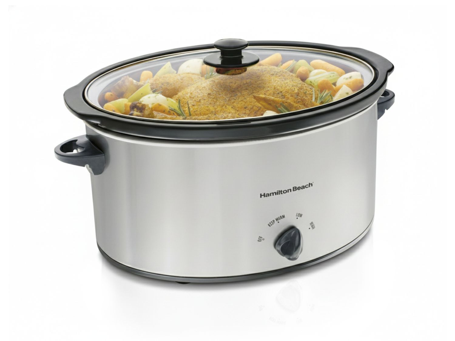 Hamilton Beach | 6 Quart Slow Cooker, Silver 33167