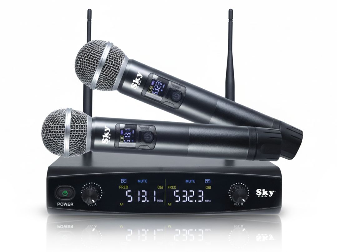 Sky | SDM-4402A Dual Handheld UHF Wireless Microphone System