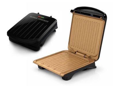 George Foreman | 2-Serving Electric Grill &amp; Panini Press with Non Stick Plates GRO12F-
