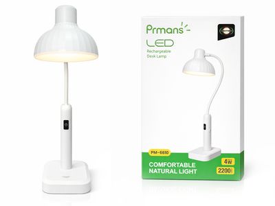 Prmans | Rechargeable LED Desk Lamp, PM-6610, White