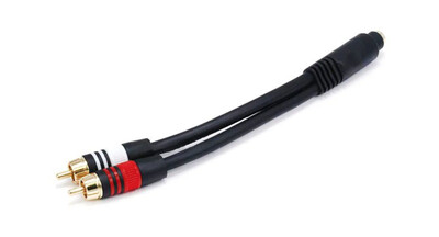 Monoprice | 3.5mm Stereo Female to 2 RCA Male Cable 6 Inch