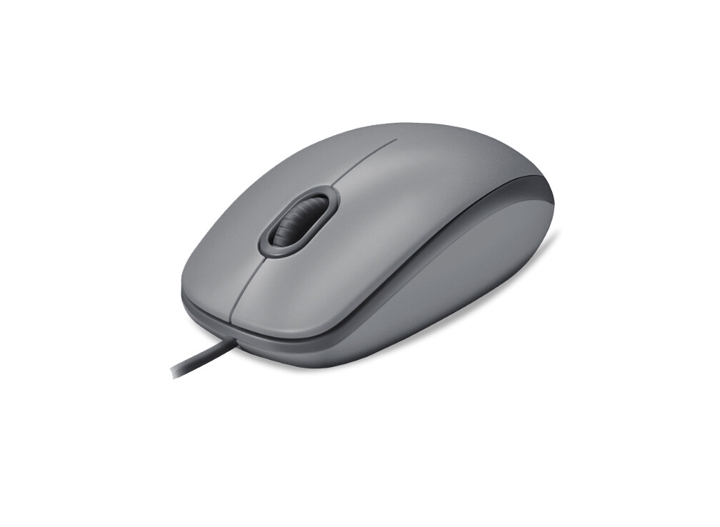 Logitech | M110 Silent USB Wired Mouse - Black, Red, Blue, Colour: BLACK