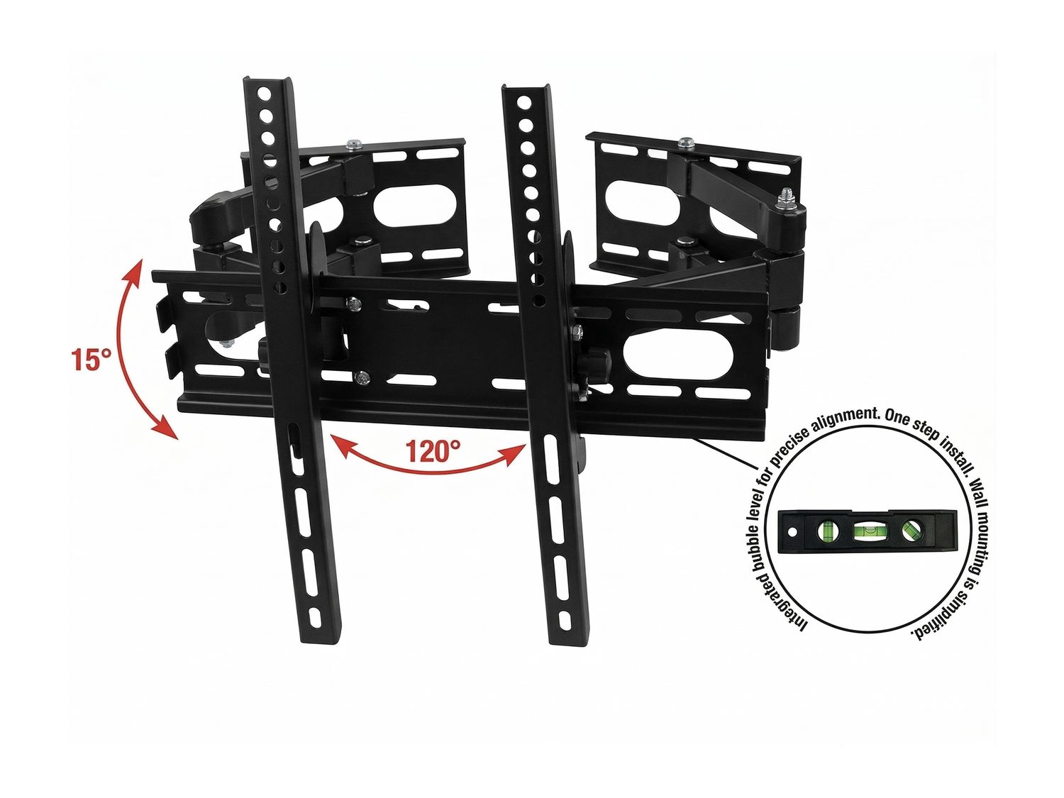 Nippon America | MTE-2560 Articulated Corner TV Wall Mount 25"-60"