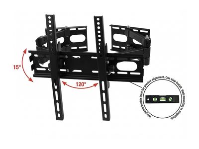 Nippon America | MTE-2560 Articulated Corner TV Wall Mount 25"-60"