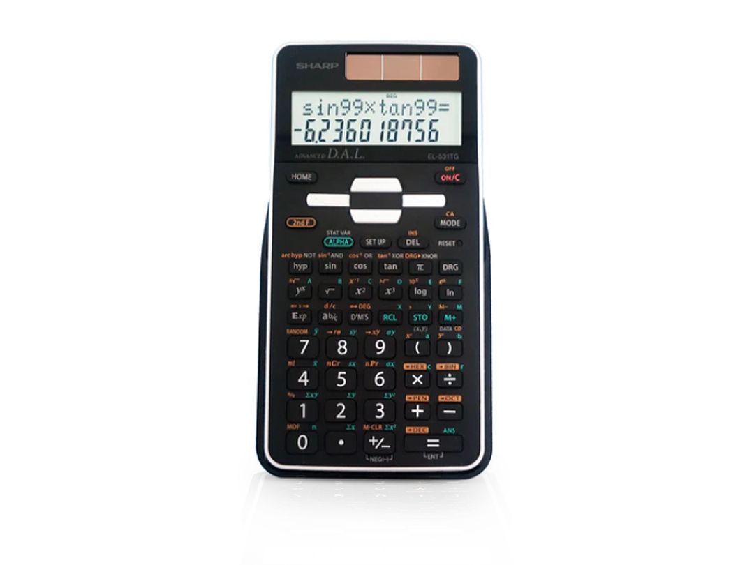 Sharp | EL-531TGB-BW 273 Functions 12 Digit 2-Line Scientific Calculator