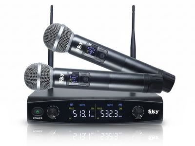 Sky | SDM-4402A Dual Handheld UHF Wireless Microphone System