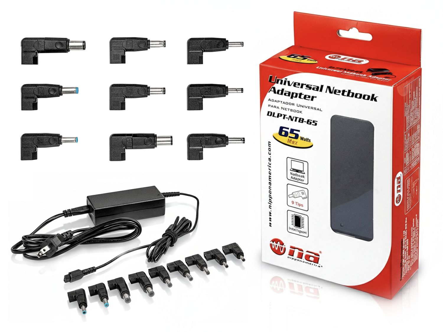 Nippon America |  65W Universal laptop Adapter DLPT-NTB-65