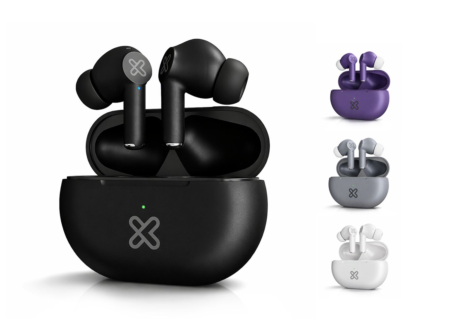 Klipxtreme | Buds-Fi Bluetooth Earbuds KTE-015BK, Black, Grey, White and Blue