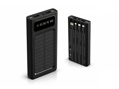 Xtech | XPB100 Solar Power Bank 10000mAh with built-in charging cables