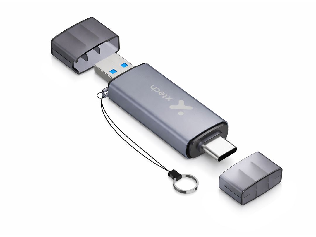 Xtech | XTC-581 2-in-1 USB-C/USB 3.0 OTG Card Reader