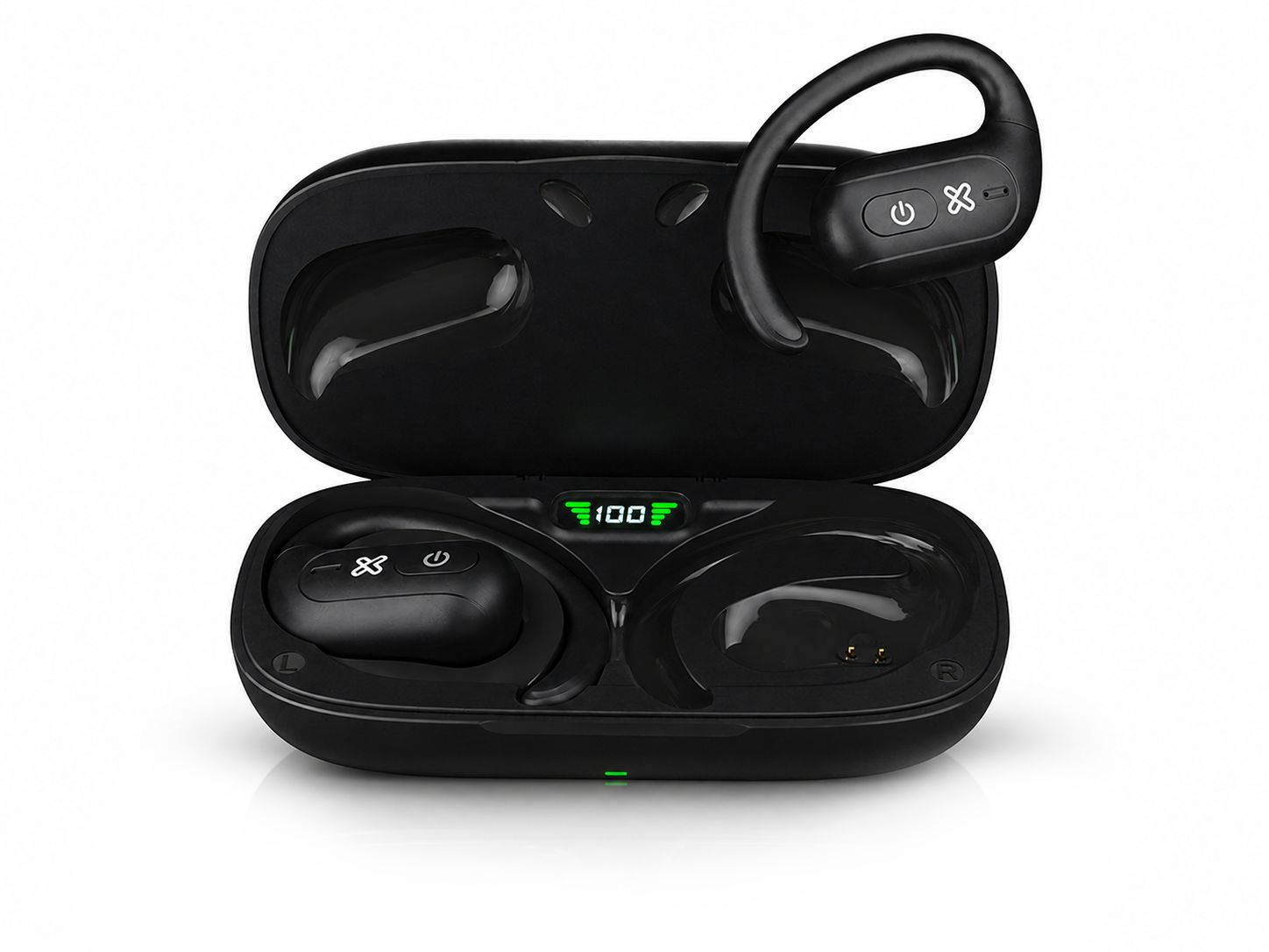 Klipxtreme | OpenBuds Open-ear TWS Earbuds with ENC Microphone KOE-250BK, Black