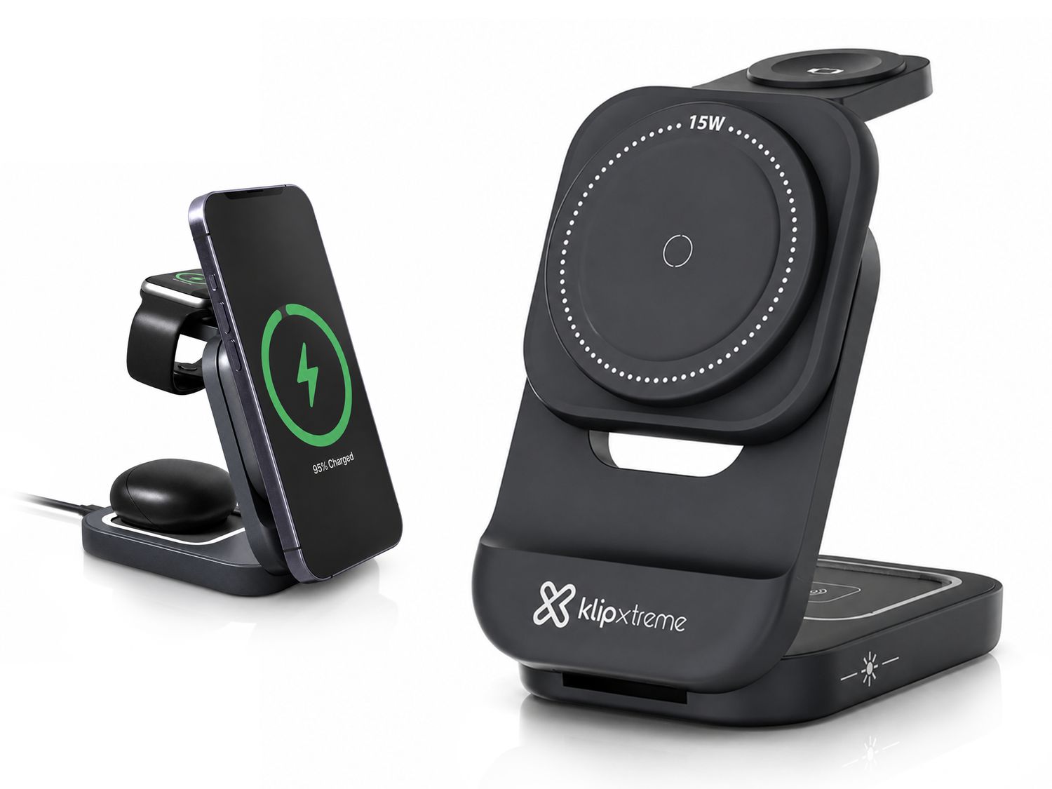 Klipxtreme | PowerDesk Lite 3-in1 Wireless Charging Station KDC-150