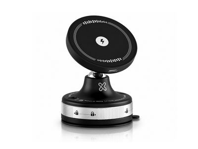 KLIPXTREME | PowerCar Dock 15W Magnetic Wireless Phone Charger Holder with Suction Cup KCW-250