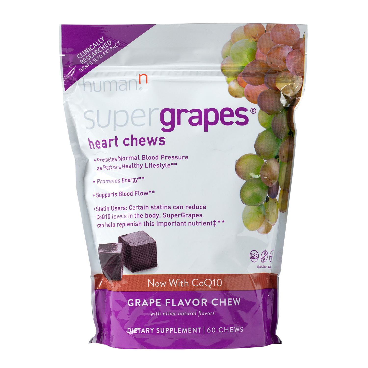 SuperGrape Heart CHEWS with CoQ10